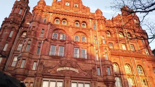 米德兰酒店在曼彻斯特 曼彻斯特 2019年1月1日 — 图库视频影像