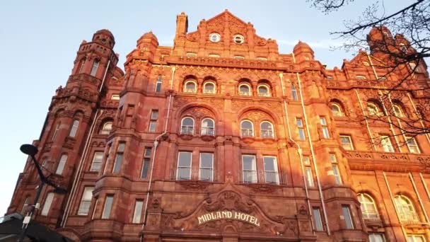 米德兰酒店在曼彻斯特 曼彻斯特 2019年1月1日 — 图库视频影像