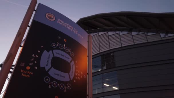 Etihad Stadio Del Manchester City Famosa Squadra Calcio Manchester Regno — Video Stock