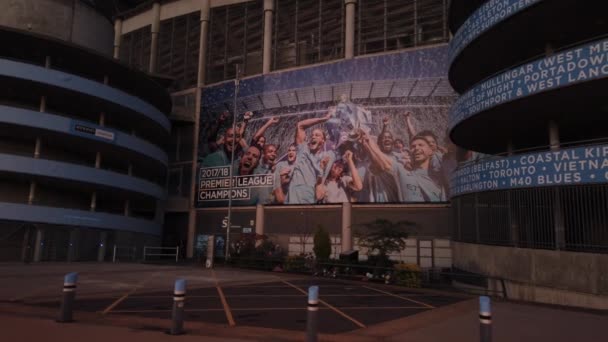 Piłki Nożnej Manchester City Ground Etihad Stadium Manchester Wielka Brytania — Wideo stockowe