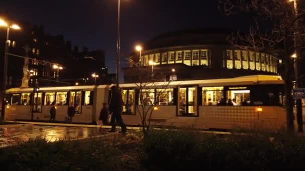 Metrolink Station Square Peters Manchester Manchester Wielka Brytania Stycznia 2019 — Wideo stockowe