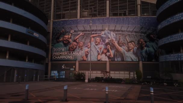 Etihad Stadium Manchester City Klub Piłkarski Słynny Manchester Wielka Brytania — Wideo stockowe