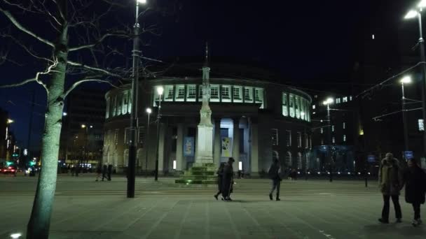 Stazione Metrolink Peters Square Manchester Manchester Regno Unito Gennaio 2019 — Video Stock