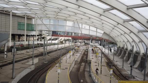曼彻斯特维多利亚站 著名的火车站 曼彻斯特 2019年1月1日 — 图库视频影像