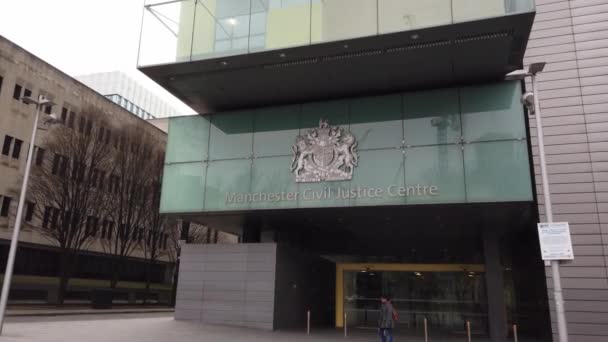 Manchester Civil Justice Centre Manchester Verenigd Koninkrijk Januari 2019 — Stockvideo