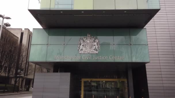 曼彻斯特民事司法中心 英国曼彻斯特 2019年1月1日 — 图库视频影像
