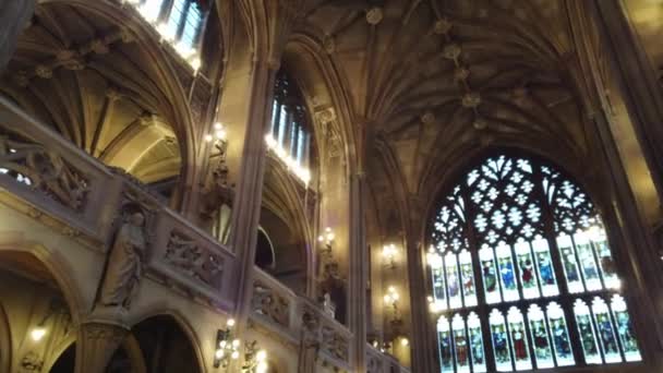 John Rylands Biblioteki Manchester Manchester Wielka Brytania Stycznia 2019 — Wideo stockowe