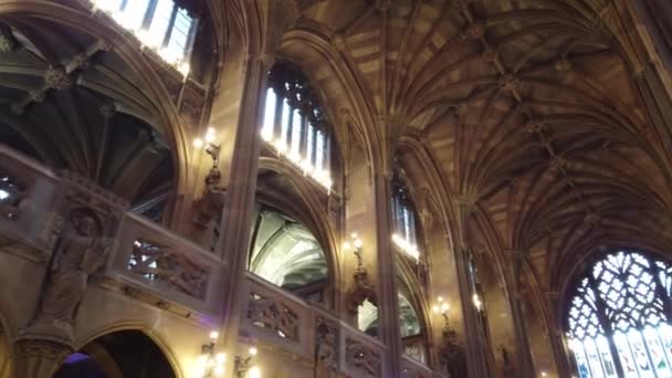 Джон Rylands Библиотека Манчестер Манчестер Соединенное Королевство Января 2019 — стоковое видео