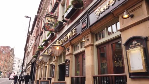 Affe Apple Pub Manchester Manchester Vereinigtes Königreich Januar 2019 — Stockvideo