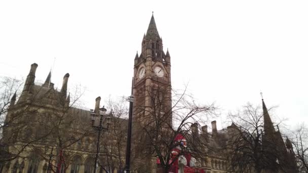 Manchester Town Hall Albert Square Manchester Reino Unido Janeiro 2019 — Vídeo de Stock