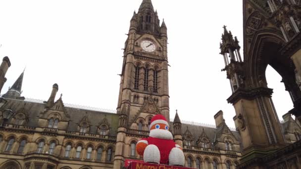 Ayuntamiento Manchester Albert Square Manchester Reino Unido Enero 2019 — Vídeo de stock