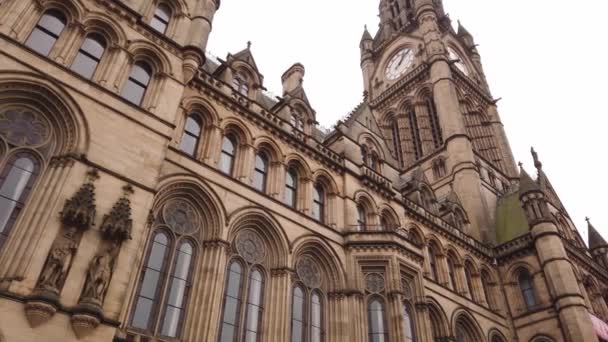 Manchester Town Hall Albert Square Manchester Reino Unido Janeiro 2019 — Vídeo de Stock