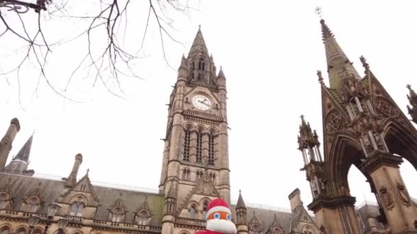 Manchester Rathaus Albert Square Manchester Vereinigtes Königreich Januar 2019 — Stockvideo