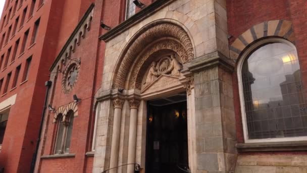 Skrytý Klenot Aka Marys Church Manchesteru Manchester Velká Británie Ledna — Stock video