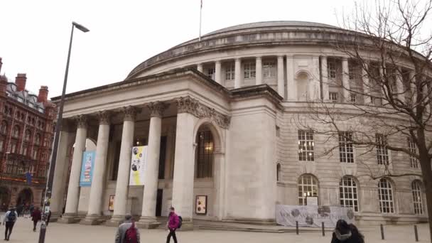 Bâtiment Rond Bibliothèque Centrale Manchester Manchester Royaume Uni 1Er Janvier — Video