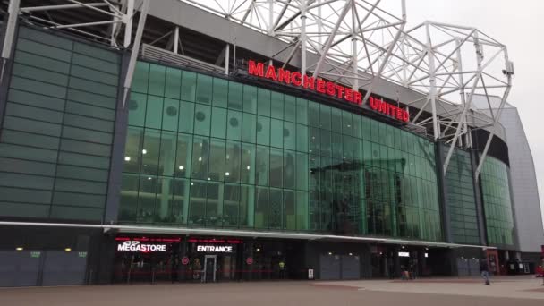 Manchester United Football Stadium Manchester Storbritannien Januari 2019 — Stockvideo