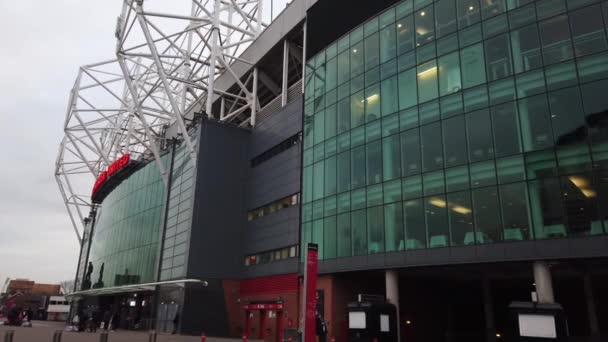 Estádio Futebol Manchester United Manchester Reino Unido Janeiro 2019 — Vídeo de Stock