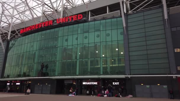 Manchester United Voetbalstadion Manchester Verenigd Koninkrijk Januari 2019 — Stockvideo