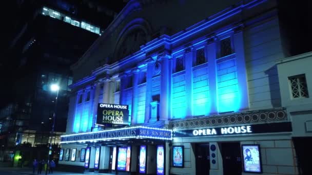 Opernhaus Manchester Bei Nacht Manchester Vereinigtes Königreich Januar 2019 — Stockvideo