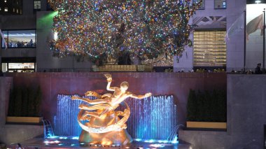 Rockefeller Merkezi New York - New York, ABD - Decem, buz pateni pisti