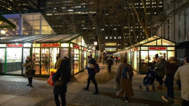 Christkindles Pazar Bryant Park Manhattan Noel içinde yeni Y
