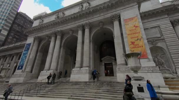 Biblioteca Pública de Manhattan Nueva York — Vídeos de Stock