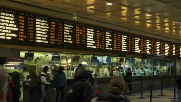 Long Island Demiryolu Road Istasyonu Lirr Manhattan Manhattan New York — Stok video