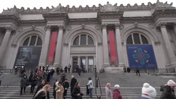 Den Träffade New York Metropolitan Museum Manhattan Manhattan New York — Stockvideo