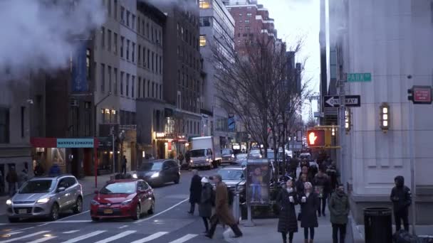 Vista típica de rua em Nova York — Vídeo de Stock
