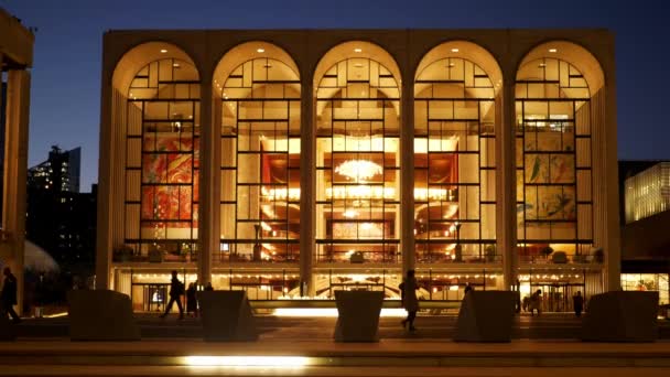 Metropolitan Opera Chamado Met Lincoln Center Manhattan Manhattan Nova Iorque — Vídeo de Stock