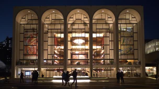 大都会歌剧院在曼哈顿林肯中心被称为大都会歌剧院 — 图库视频影像
