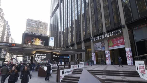 Madison Square Garden New Yorku na Manhattanu — Stock video