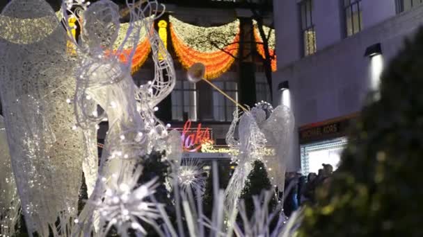 Рождество в центре Рокфеллера на Манхэттене — стоковое видео
