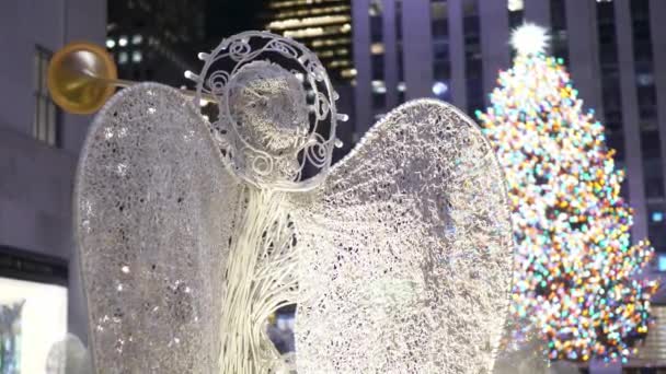 Navidad en Rockefeller Center Manhattan — Vídeos de Stock