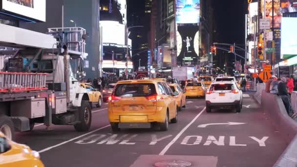 Με θέα στο Μανχάταν δρόμο στο Times Square — Αρχείο Βίντεο