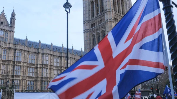 Brexit protest march and demonstration in London - LONDON, ENGLAND - DECEMBER 15, 2018 — Stock Photo, Image