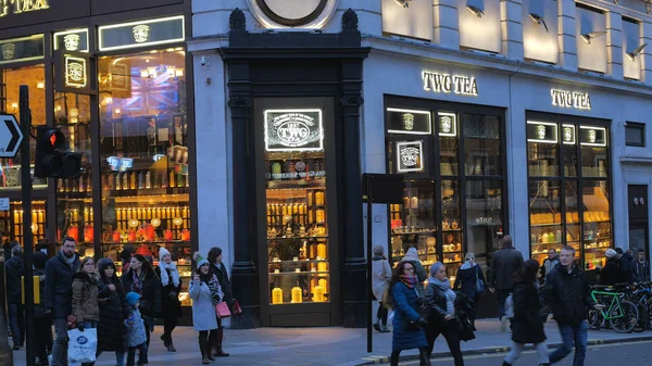 TWG Twinings teázó London Leicester Square - London, Anglia - 2018. December 15. — Stock Fotó