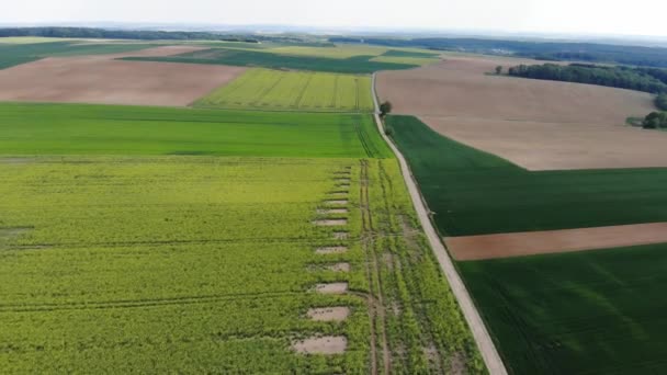 Hermosos pastizales y paisaje rural desde arriba - imágenes de vuelo aéreo — Vídeos de Stock