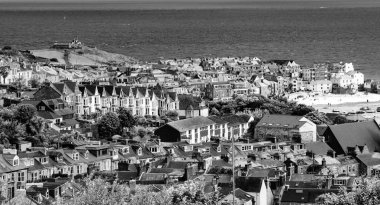 St Ives Cornwall İngiltere'de üzerinde havadan görünümü