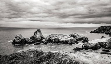 Kynance Cove - Cornwall harika bir yerde muhteşem manzara