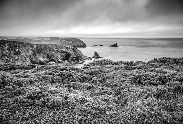 La costa della Cornovaglia a Portreath in Cornovaglia Inghilterra — Foto Stock