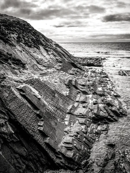 Piękne Klify Wybrzeża Crackington Haven Cornwall Fotografia Podróżnicza — Zdjęcie stockowe