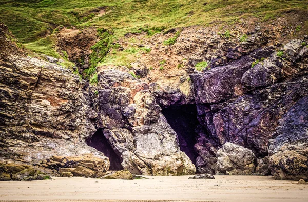 St Agnes Beach en Cornwall - un paraíso para los surfistas en Inglaterra —  Fotos de Stock