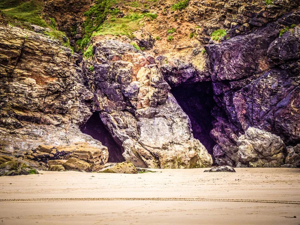 St Agnes Beach en Cornwall - un paraíso para los surfistas en Inglaterra —  Fotos de Stock