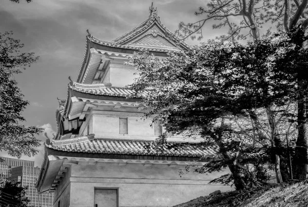 Única Torre Remanescente Castelo Edo Palácio Imperial Tóquio Fotografias Viagem — Fotografia de Stock