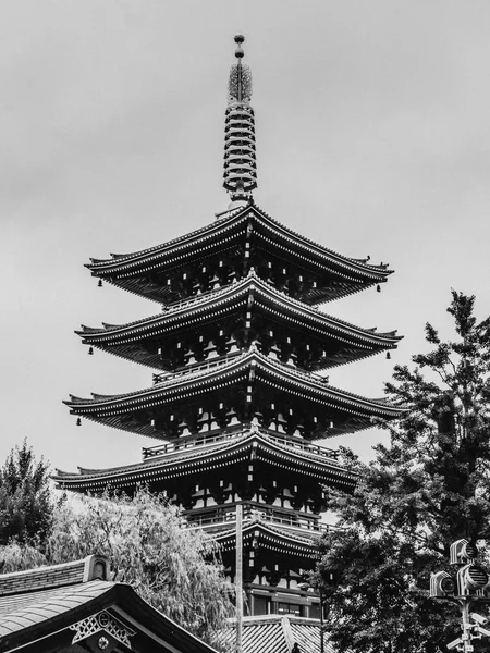 Amazing Pagoda Famous Sensoji Temple Tokyo Asakusa Travel Photography — Stock Photo, Image