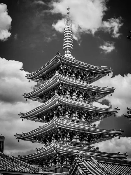 Wonderful Pagoda Tower Senso Temple Tokyo Asakusa Travel Photography — Stock Photo, Image