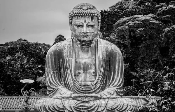 Nejslavnější Orientační Bod Kamakura Velký Buddhy Daibucu Cestovatelské Fotografie — Stock fotografie
