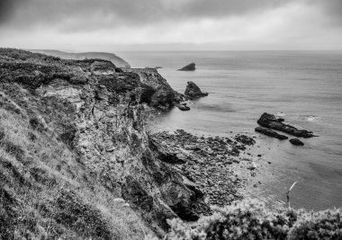 Cornwall İngiltere'de - Portreath Cornish sahilinde gezi fotoğrafçılığı