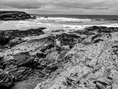 İngiltere - popüler bir dönüm noktası - seyahat fotoğrafçılığı Cornwall'da harika kıyıları